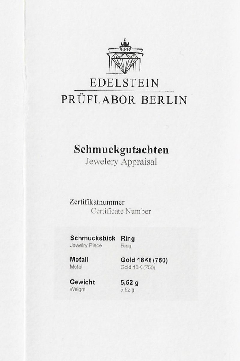 Um 1950 – Saphir & Brillanten Verlobungsring, mit Edelsteinezertifikat! – Bild 9