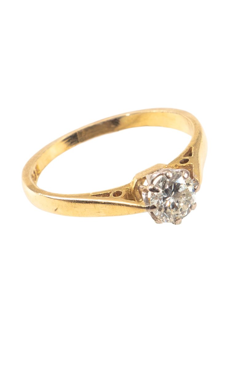 Datiert 1979 – Verlobungsring mit Diamantsolitaire – Bild 2