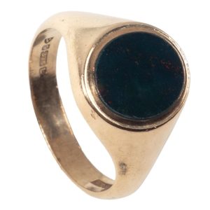 Datiert 1961 – Herrenring/Siegelring mit Blutjaspis