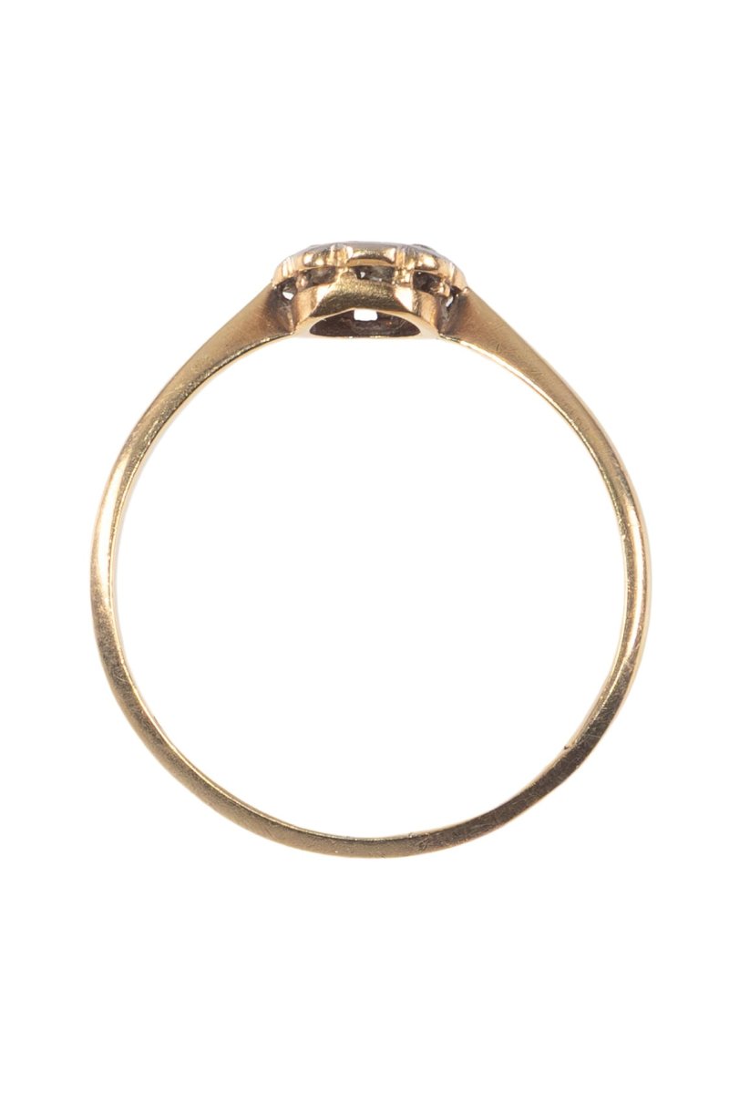 Um 1920 – Art Déco Ring mit Diamanten – Bild 5