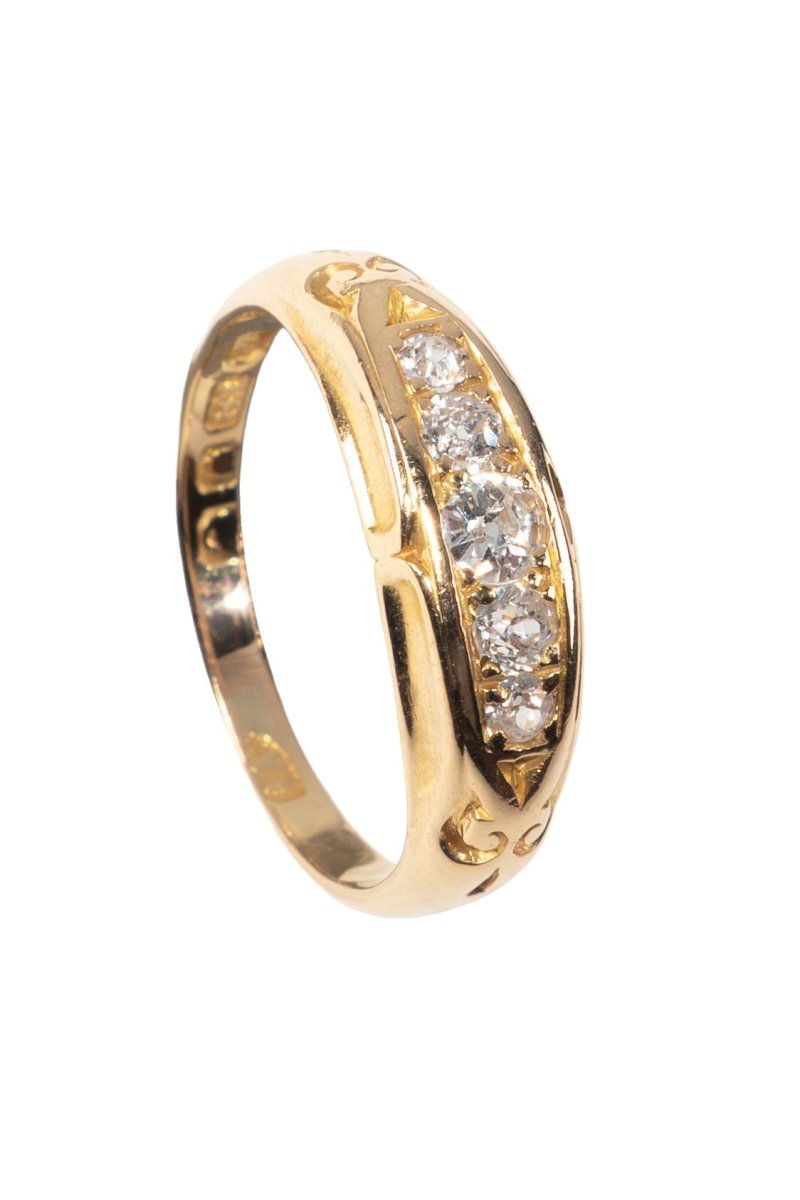 Datiert 1898 – Viktorianischer Ring mit Diamanten